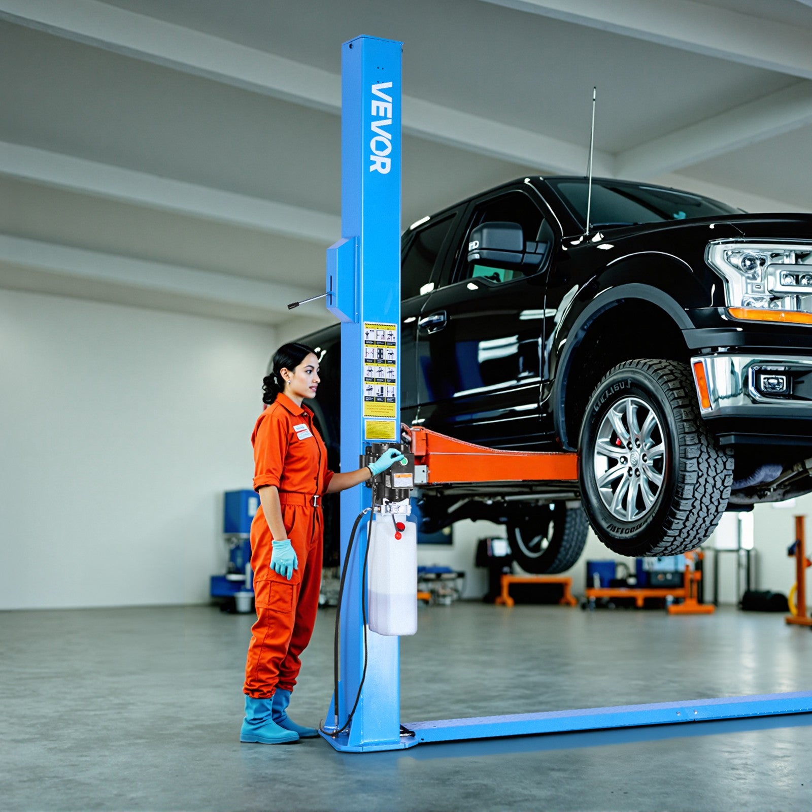 VEVOR 12000Lbs Two Post Car Lift 2 Post AC 220V Single Lock Release Auto Hoist