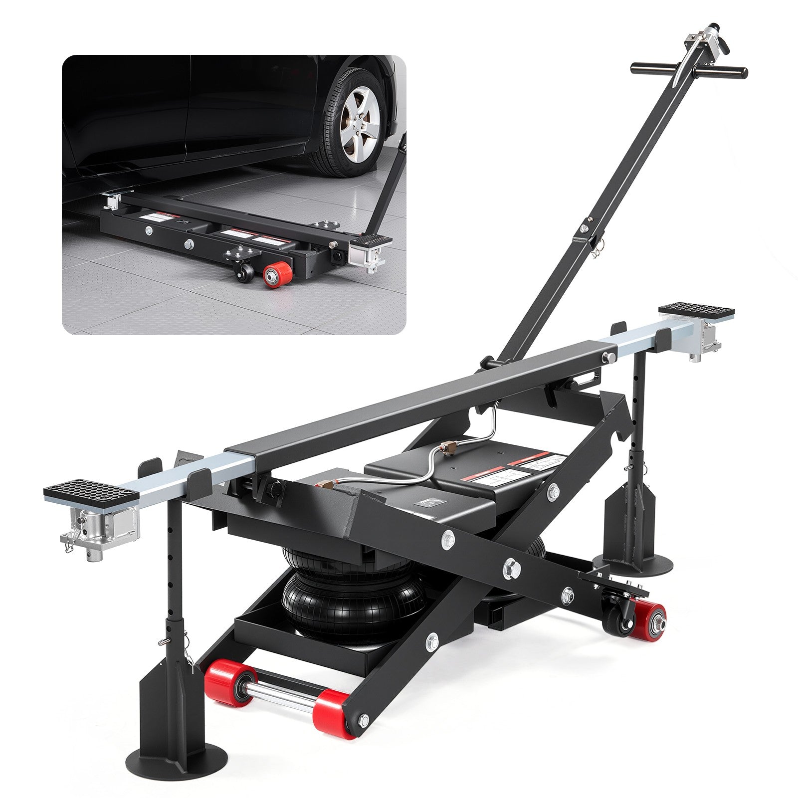 Uimoso Air Portable Car Lift Air Jack 6613 Lbs 5.7-21.7 Inch for Home Garage