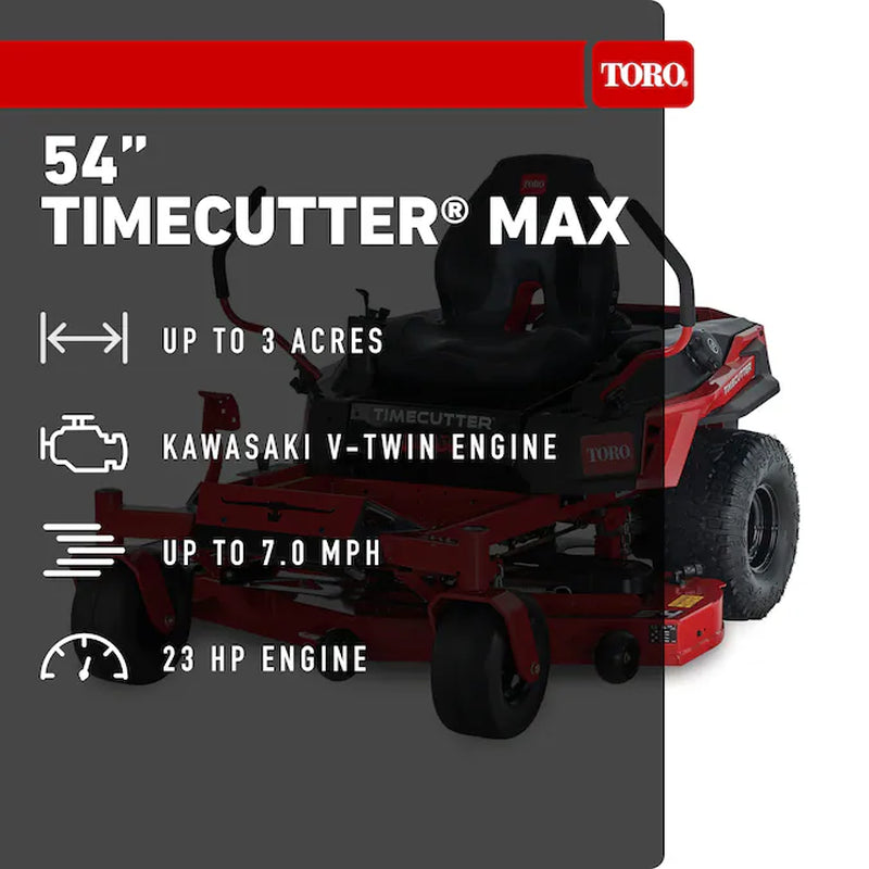 Timecutter MAX 54-In 23 -HP V-Twin Gas Zero-Turn Riding Lawn Mower