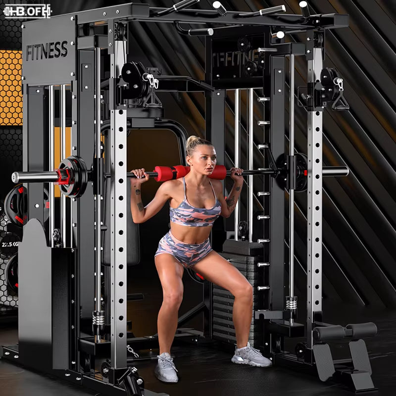 Fitness Center Commercial Smith Machine Comprehensive Multifunctional Fitness Stand Strength Training Gantry