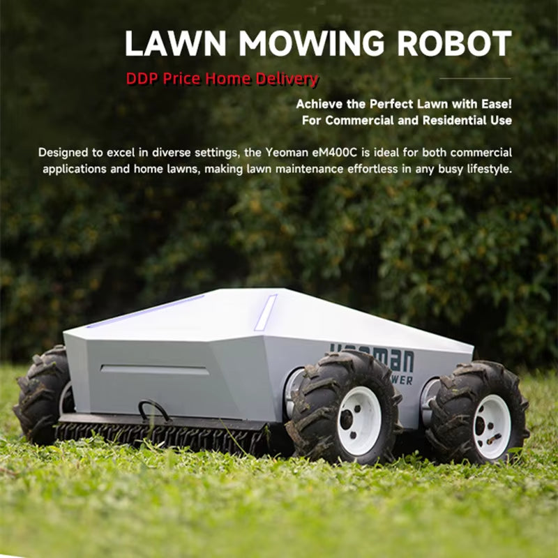 Smart Robotic Lawn Mower Grass Cutting 400Mm Garden Wireless Mowing Robot Lawn Mowers Cordless Lawn Mower Machine for Home