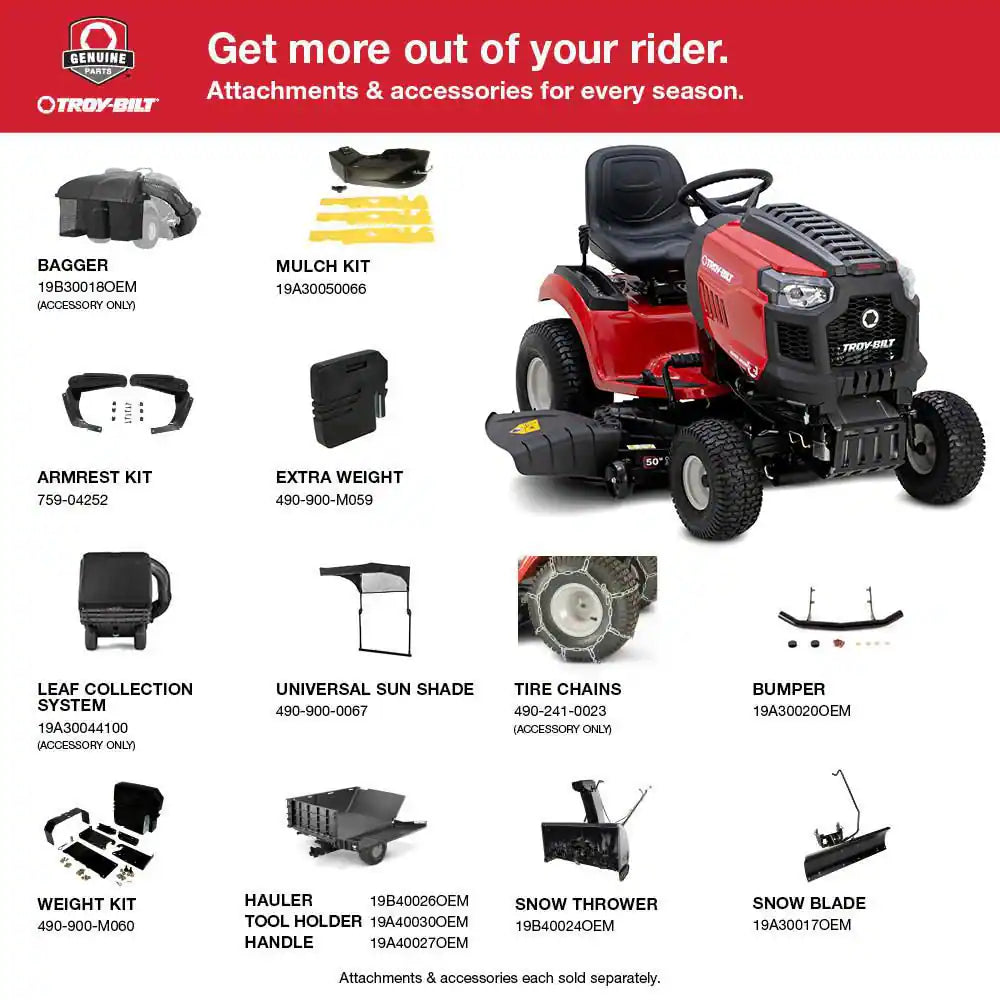 Super Bronco 50 In. Fabricated Deck 24 HP V-Twin Kohler 7000 Series Engine Hydrostatic Drive Gas Riding Lawn Tractor