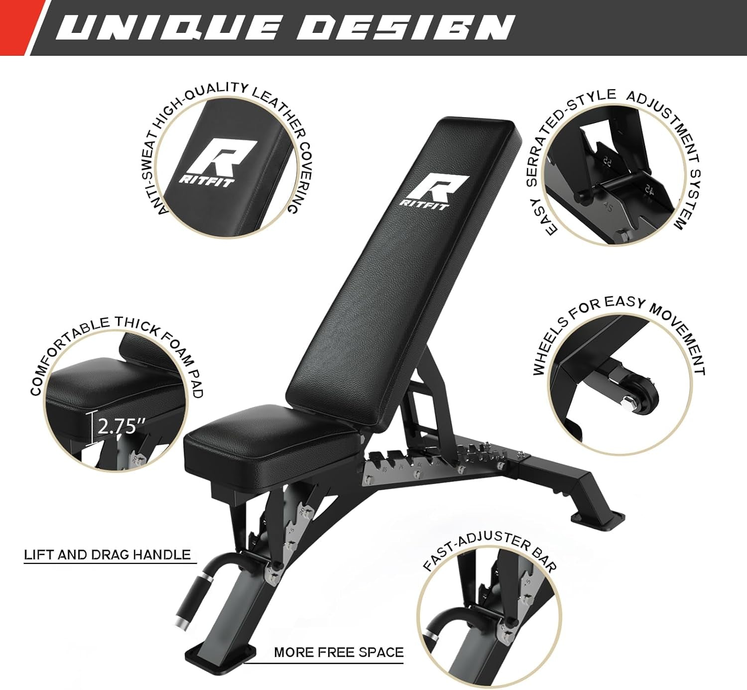 PPC-P3 Power Cage with Optional LAT Pulldown/Cable Crossover, 1200LB Squat Rack for Home & Garage Gym, with Weight Storage Rack and More Training Attachments, Astm-Certified