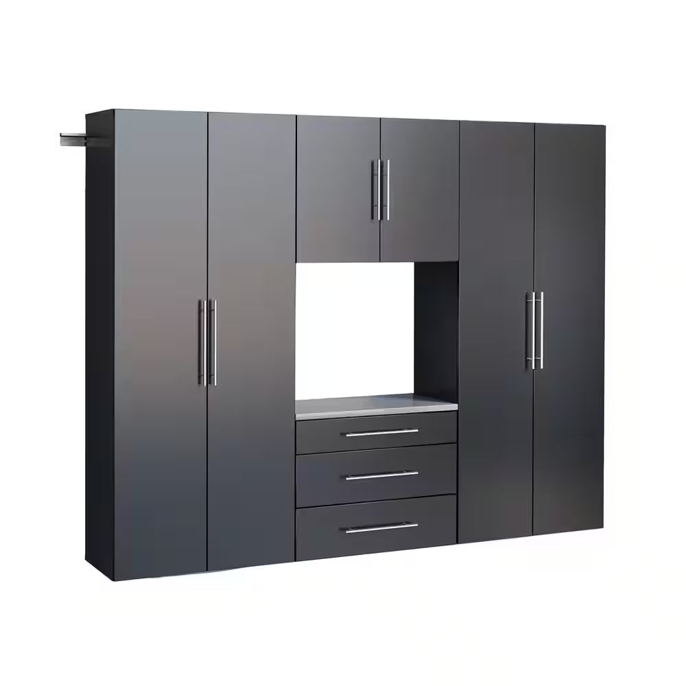 Hangups 90 In. W X 72 In. H X 16 In. D Storage Cabinet Set G in Black ( 4 Piece )