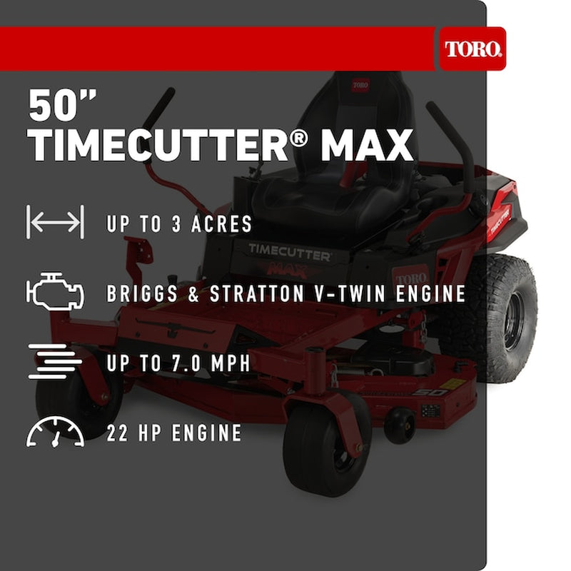 Timecutter MAX 50-In 22 -HP V-Twin Gas Zero-Turn Riding Lawn Mower