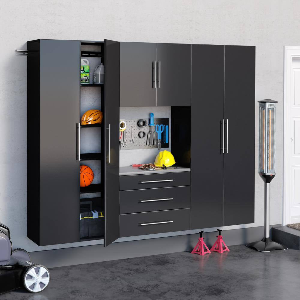 Hangups 90 In. W X 72 In. H X 16 In. D Storage Cabinet Set G in Black ( 4 Piece )