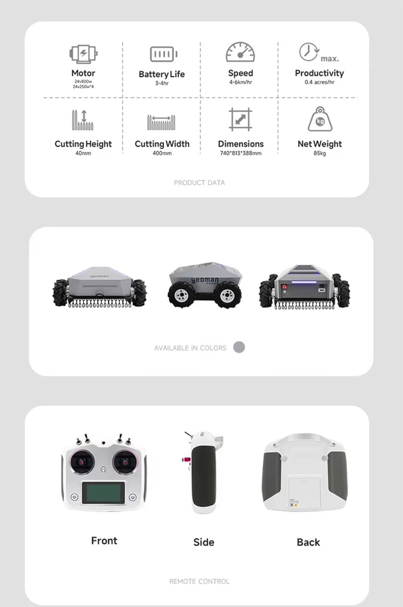 Smart Robotic Lawn Mower Grass Cutting 400Mm Garden Wireless Mowing Robot Lawn Mowers Cordless Lawn Mower Machine for Home