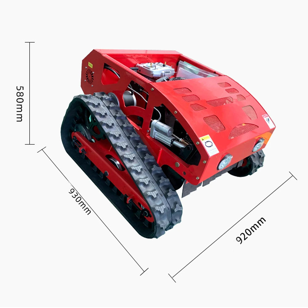 Delivery in 3 Months Home Delivery HT550A Remote Control Lawn Mower 550Mm Cutting Width Adjustable Height 4-Stroke Engine up to 45 Degree Slope All Terrain Tracked Mower