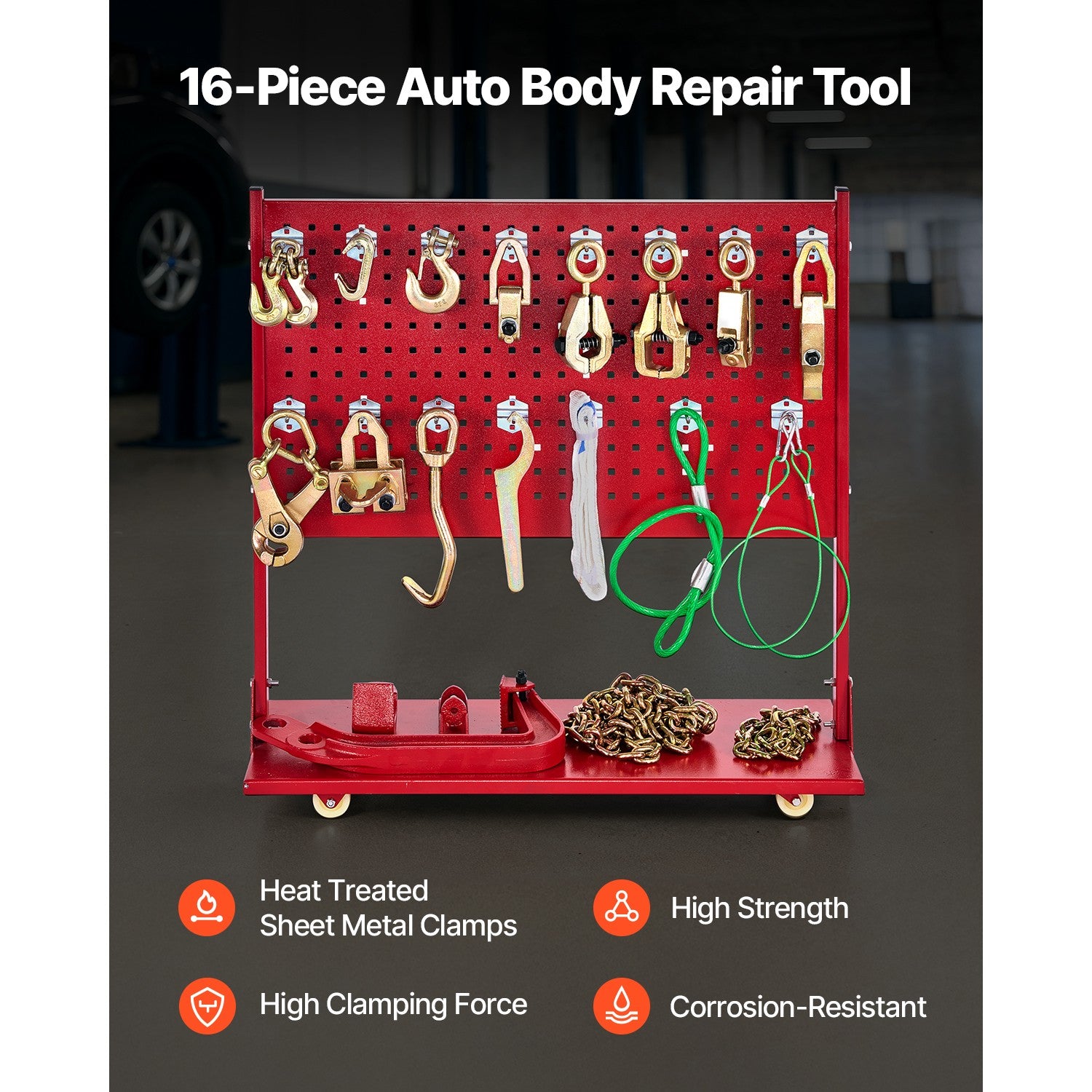 Uimoso Auto Body Frame Puller Straightener 6T Car Frame Machine 6000PSI Foot Pum