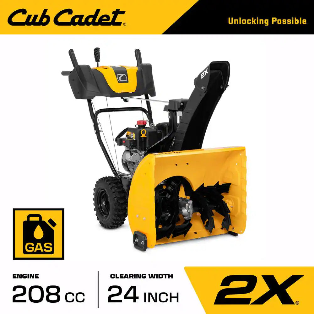 2 In. X 24 In. 208 Cc Electric Start Gas 2-Stage Snow Blower