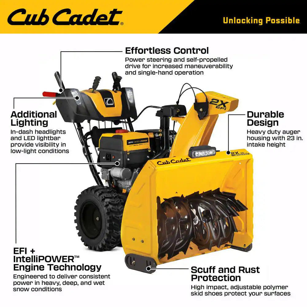 30 In. 357Cc 2X Fuel Injected (EFI) Two-Stage Electric Start Gas Snow Blower with Intellipower Tech and Heated Grips