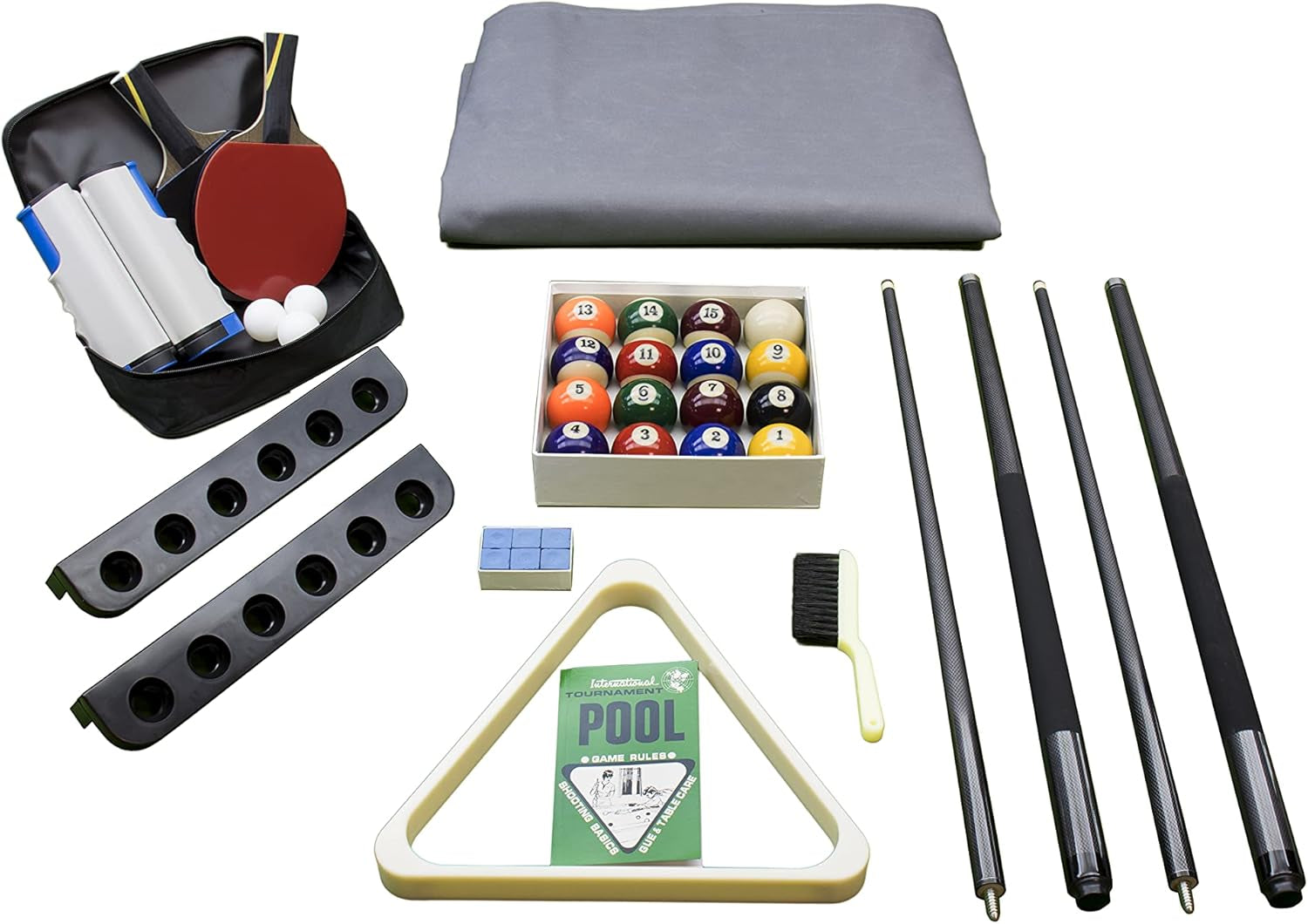 Santorini 82" Outdoor Slate Pool Table with Dining Top and Ping Pong