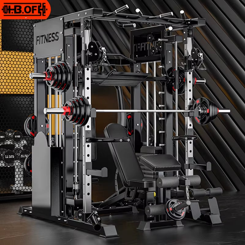 Fitness Center Commercial Smith Machine Comprehensive Multifunctional Fitness Stand Strength Training Gantry