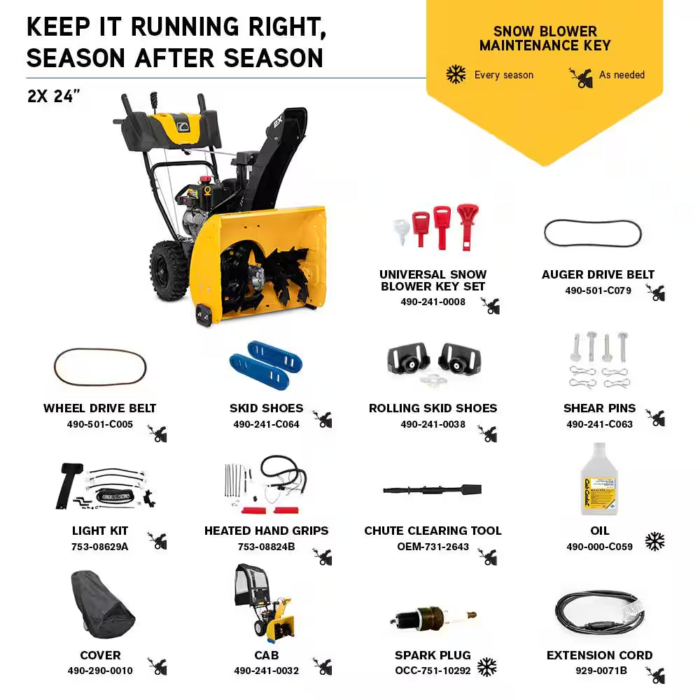 2 In. X 24 In. 208 Cc Electric Start Gas 2-Stage Snow Blower