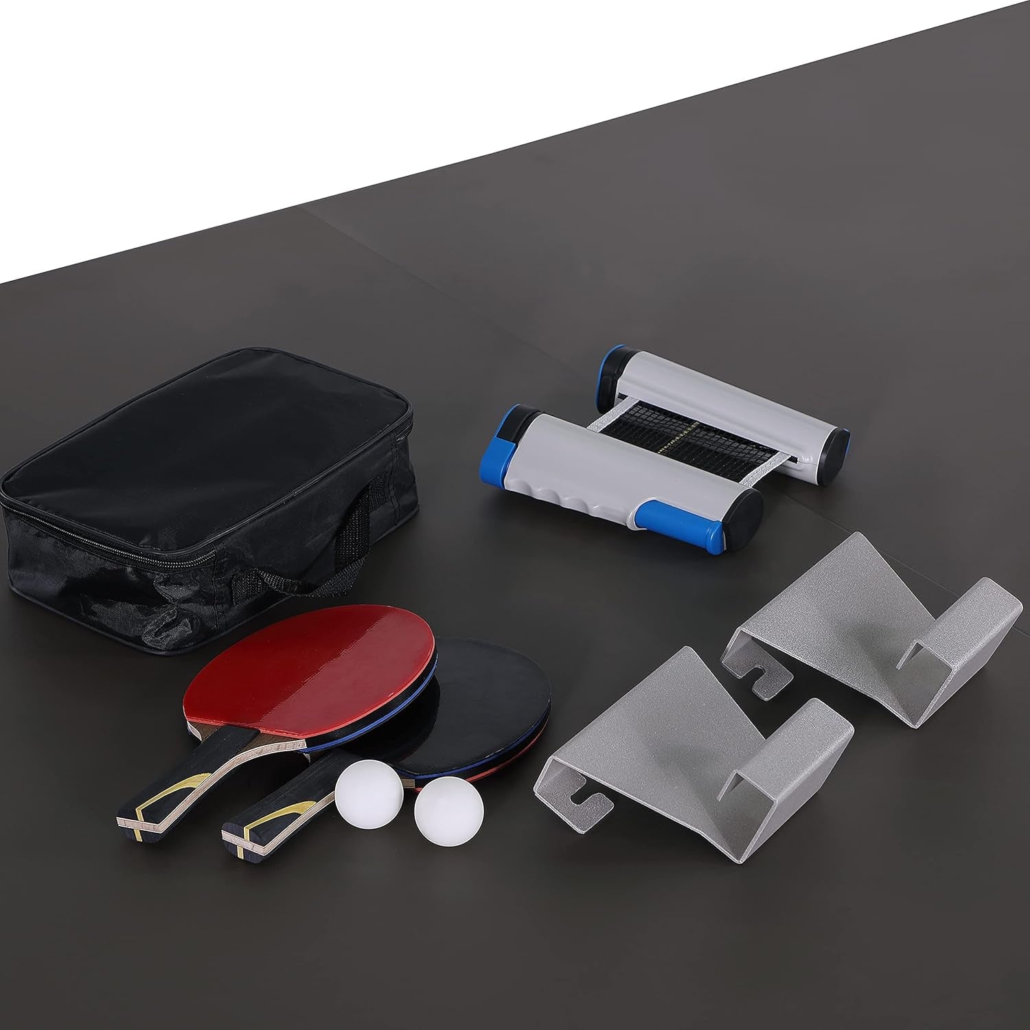 Santorini 82" Outdoor Slate Pool Table with Dining Top and Ping Pong